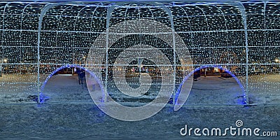 Giant Christmas ornament at night, TÃ¢rgu MureÈ™, Romania Editorial Stock Photo